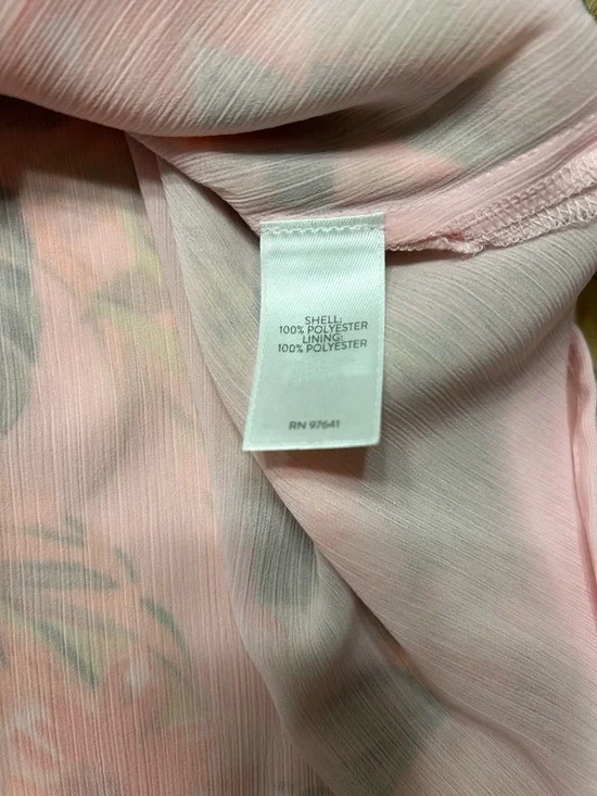 J.Jill Tropical Floral Knee-Length Tunic Size L Pink Green Resort Wear - Picture 5 of 5